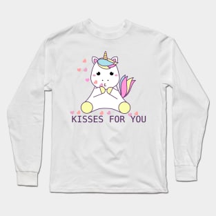 Baby unicorn - kisses for you Long Sleeve T-Shirt